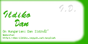 ildiko dan business card